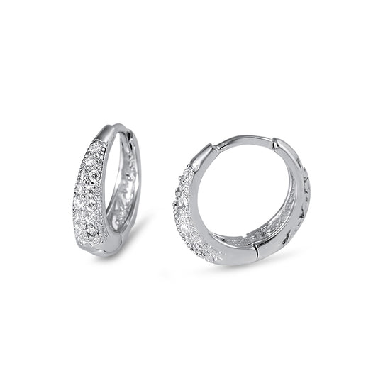 Silver Huggie Earrings