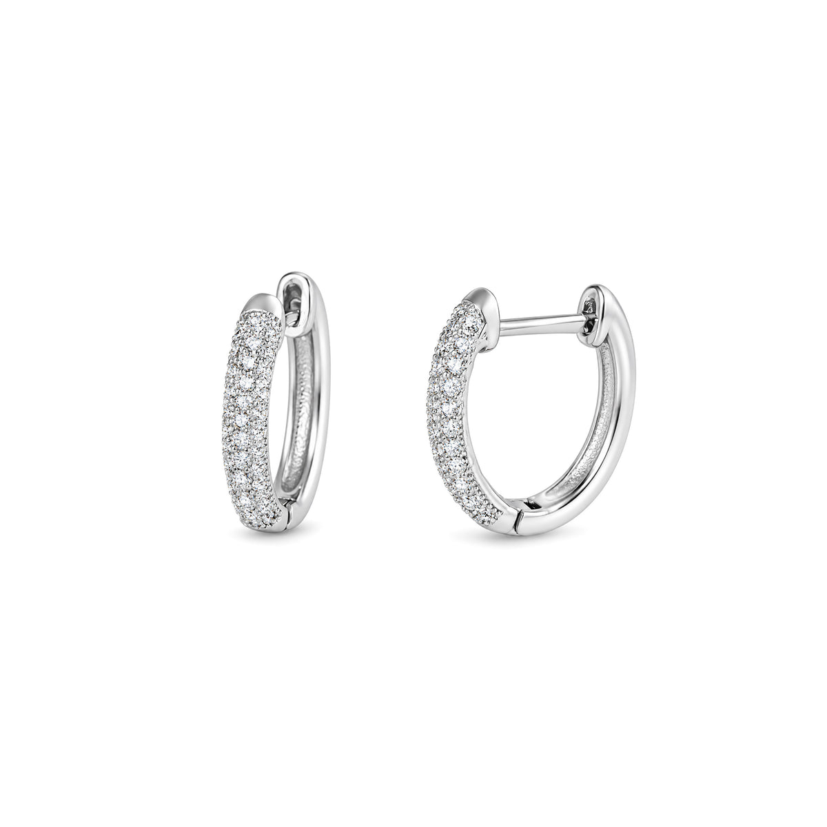 Silver Huggie Earrings