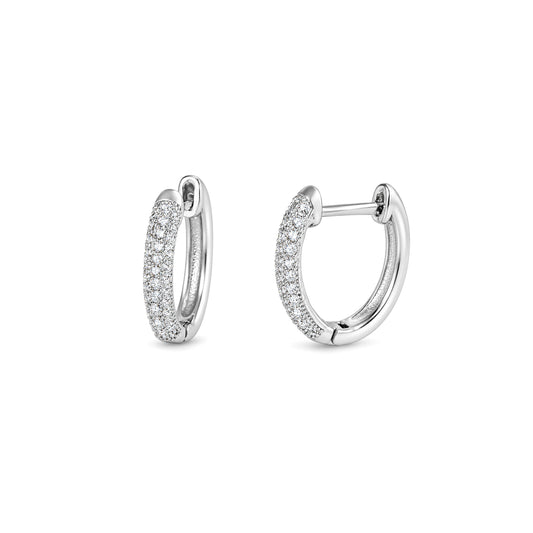 Silver Huggie Earrings