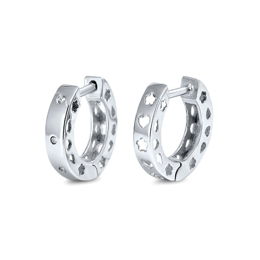 Silver Huggie Earrings