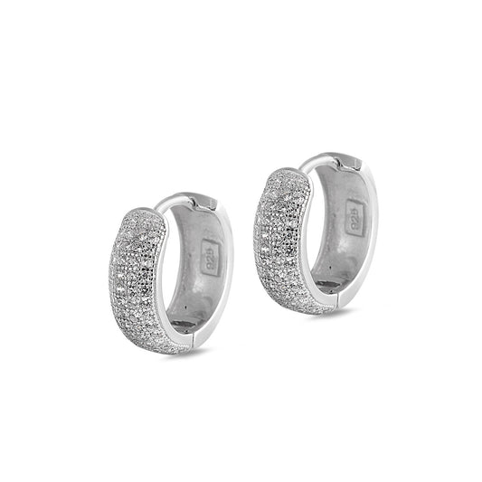 Silver Huggie Earrings