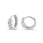 Silver Huggie Earrings