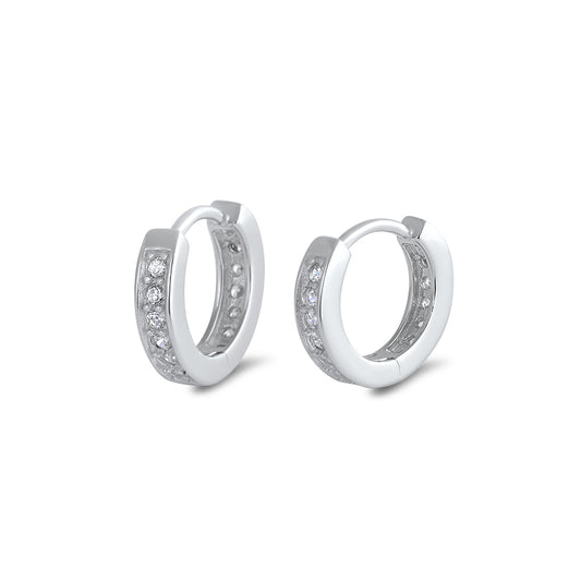 Silver Huggie Earrings