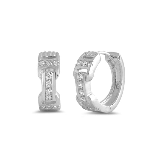 Silver Huggie Earrings