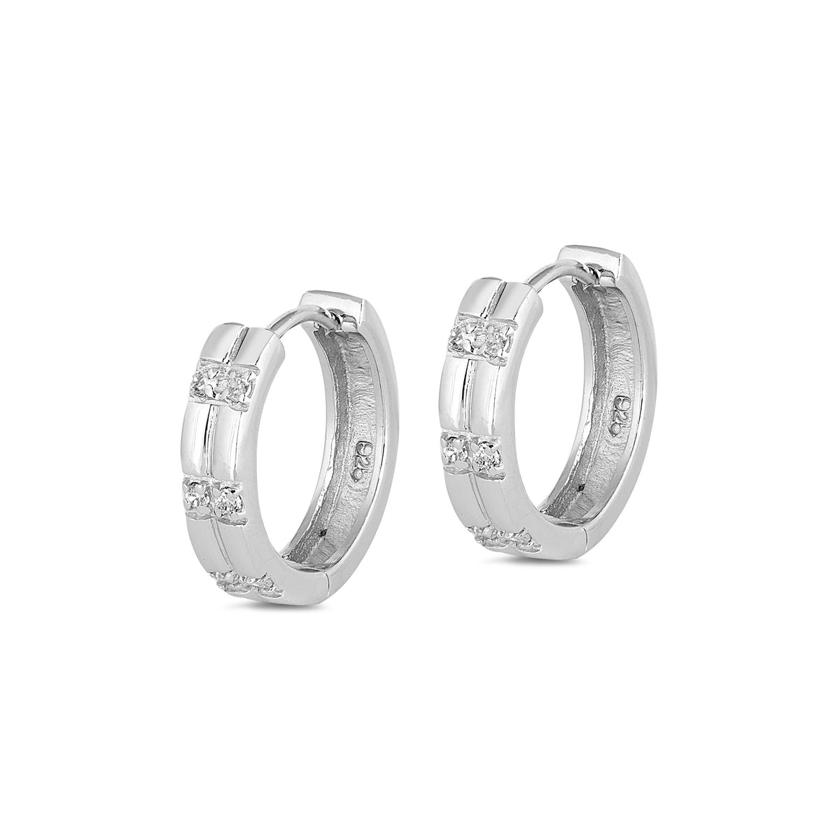 Silver Huggie Earrings