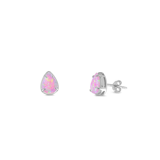 Silver Lab Opal Earrings