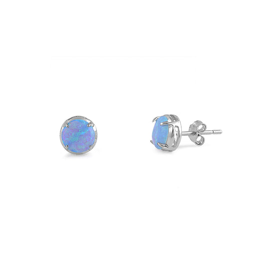 Silver Lab Opal Earrings