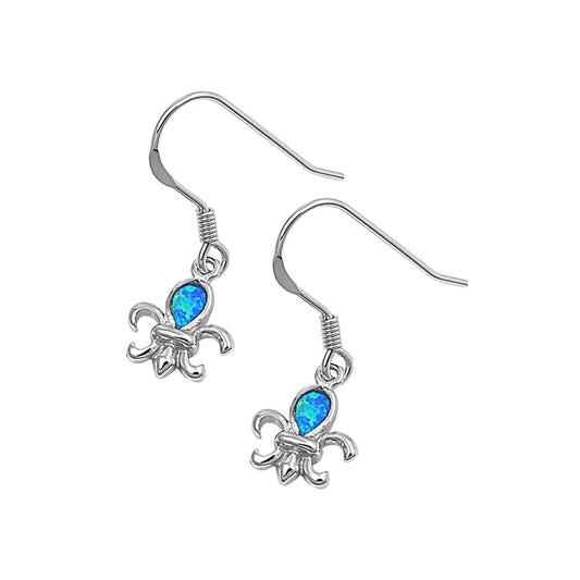 Silver Lab Opal Earrings