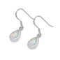 Silver Lab Opal Earrings