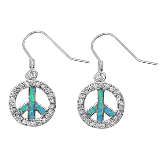 Silver Lab Opal Earrings