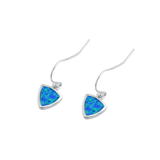 Silver Lab Opal Earrings