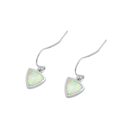 Silver Lab Opal Earrings