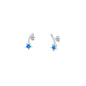 Silver Lab Opal Earrings - Shooting Star