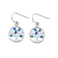 Silver Lab Opal Earrings - Tree