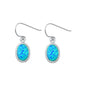 Silver Lab Opal Earrings