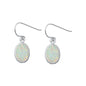 Silver Lab Opal Earrings