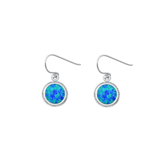 Silver Lab Opal Earrings
