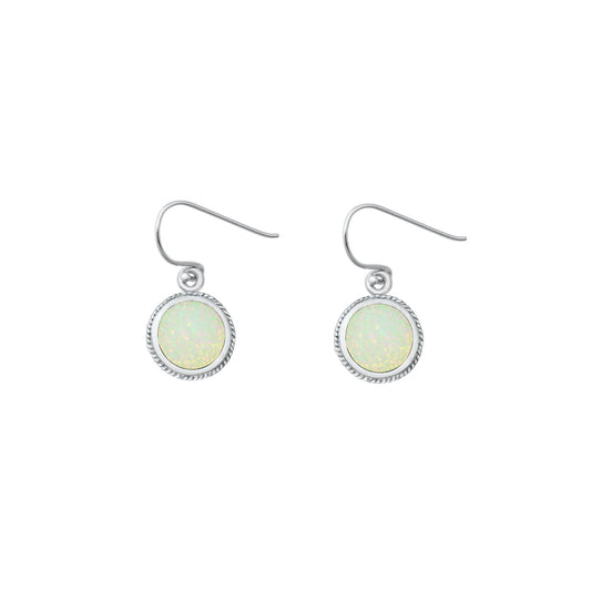 Silver Lab Opal Earrings