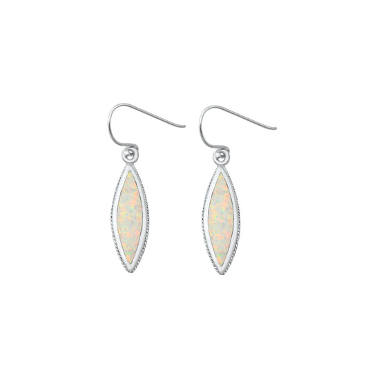 Silver Lab Opal Earrings