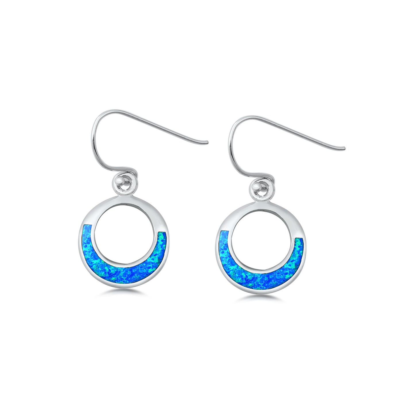 Silver Lab Opal Earrings