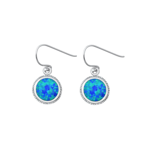 Silver Lab Opal Earrings