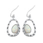 Silver Lab Opal Earrings