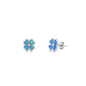Silver Stud Earrings - Plumeria