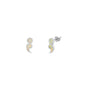 Silver Stud Earrings - Semicolon