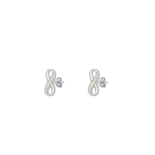 Silver Stud Earrings - Infinity
