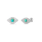 Silver Stone Earring - Evil Eye