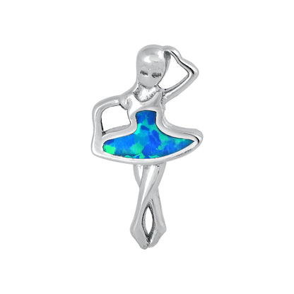 Silver Stud Earrings - Ballet Dancer