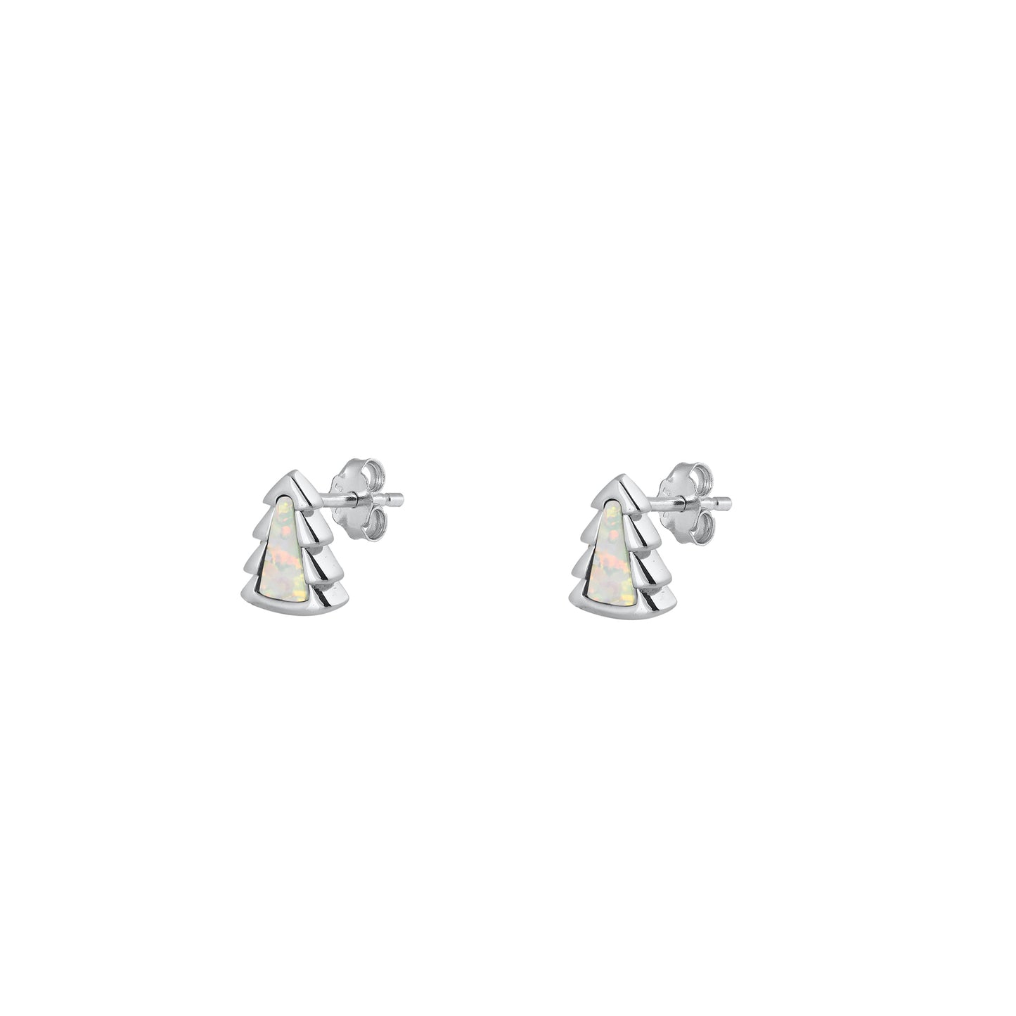 Silver Stud Earrings - Little Tree