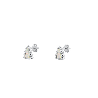 Silver Stud Earrings - Little Tree