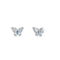Silver Stud Earrings - Butterfly