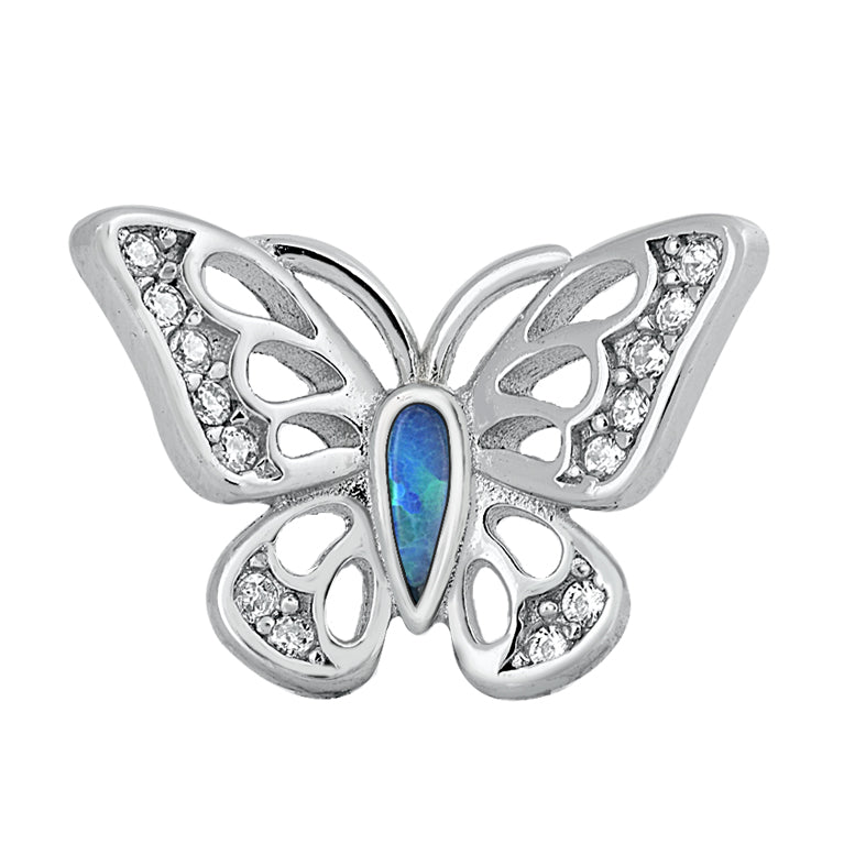 Silver Stud Earrings - Butterfly