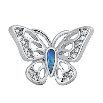 Silver Stud Earrings - Butterfly