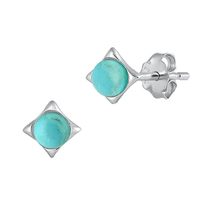 Silver Stone Earrings