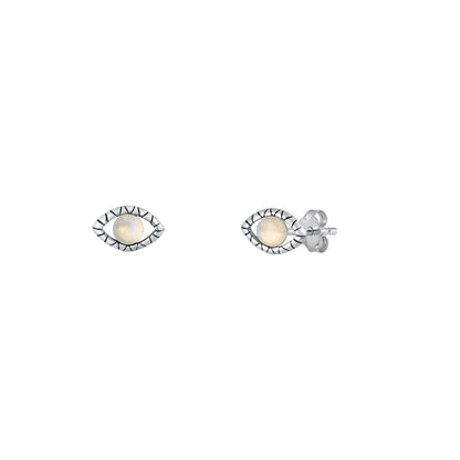 Silver Lab Opal Earring - Eye