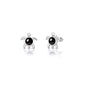 Silver Stone Earrings - Turtle