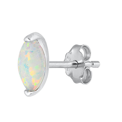 Silver Lab Opal Earrings