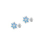 Silver Lab Opal Earrings