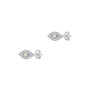 Silver Lab Opal Earrings - Eye