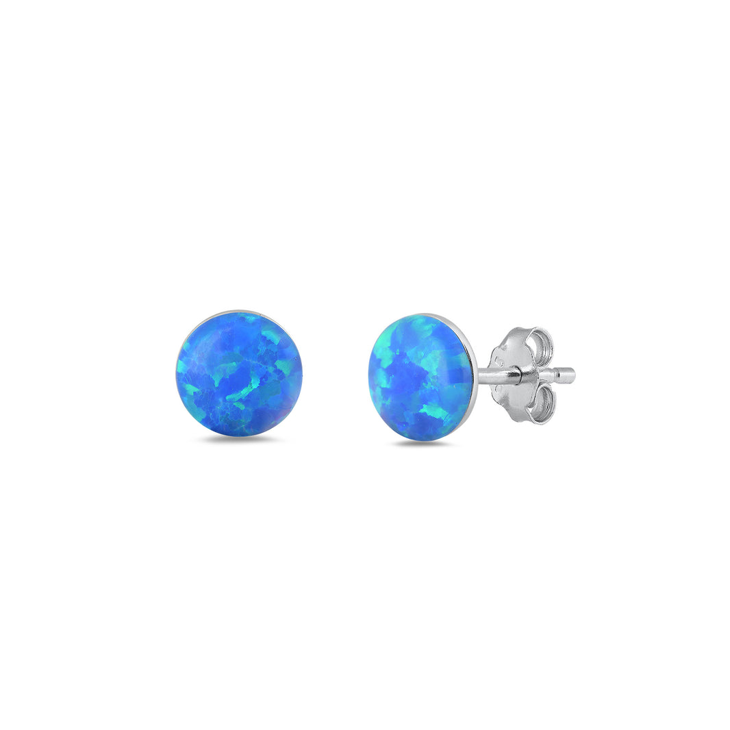 Silver Lab Opal Earring
