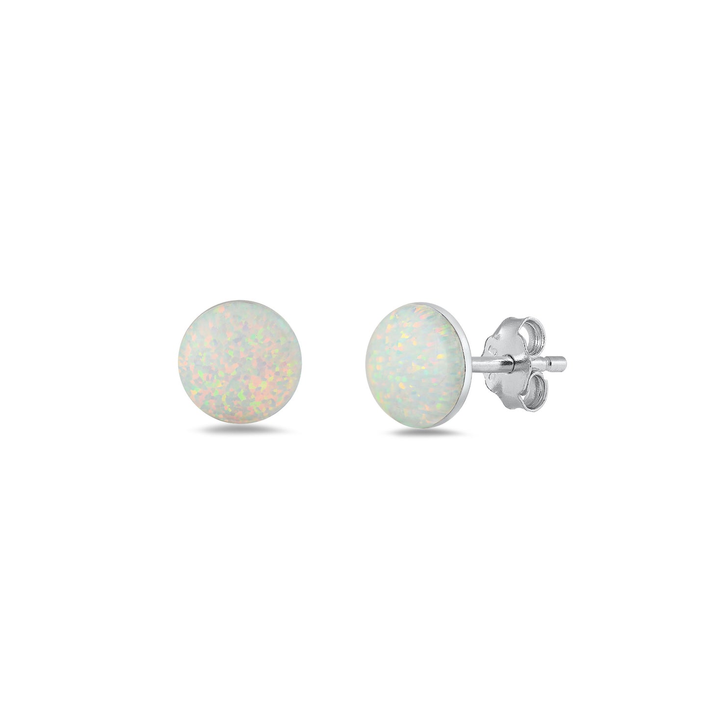 Silver Lab Opal Earring