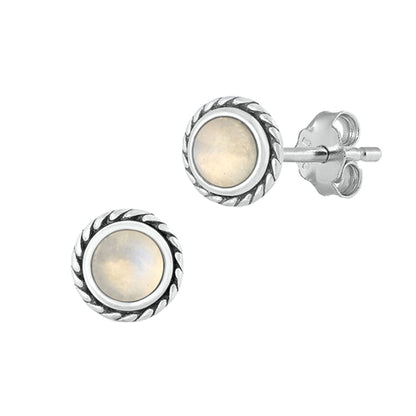 Silver Stone Earrings