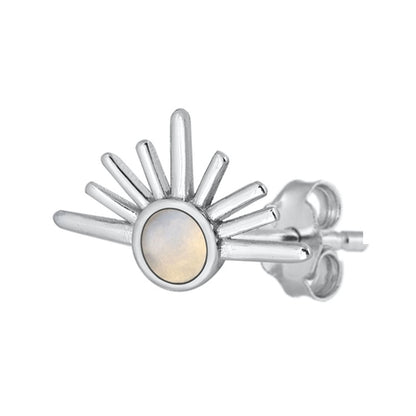 Silver Stone Earrings