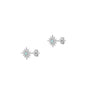 Silver Stone Earrings - Star