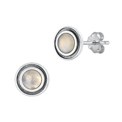 Silver Stone Earrings