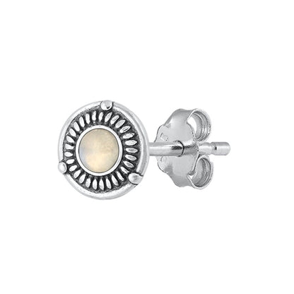 Silver Stone Earrings