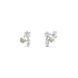 Silver Stone Earring - Cluster